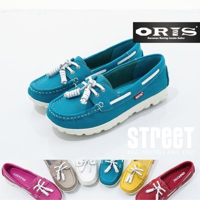 【街頭巷口 Street】ORIS 女款 頂級真皮鞋面 時尚裝飾綁帶設計 休閒女鞋 SA16650N06 藍色