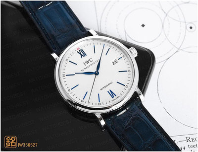 大銘腕錶 全新現貨 IWC 萬國 IW356527 白面藍針 Portofino系列 40MM IW104309