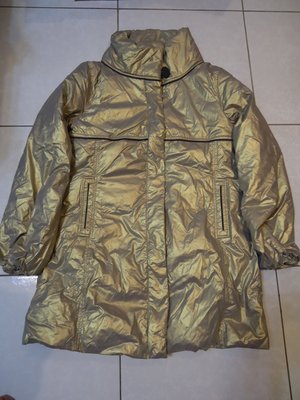 北天鵝 亮金銀色羽絨大衣外套,100%灰鴨絨,尺寸:175/96A,肩寬:41.5cm,全新未穿標籤未剪,降價大出清