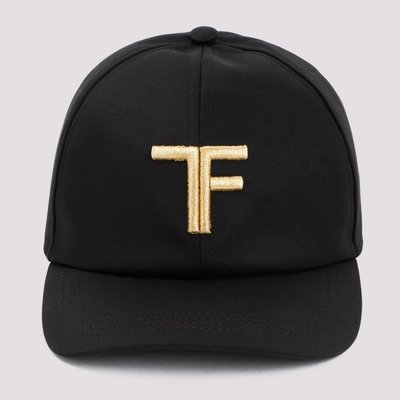 Tom Ford TF 義大利精品 黑色 金色 TF logo 刺繡 棒球帽 帽子 球帽 休閒帽 潮帽