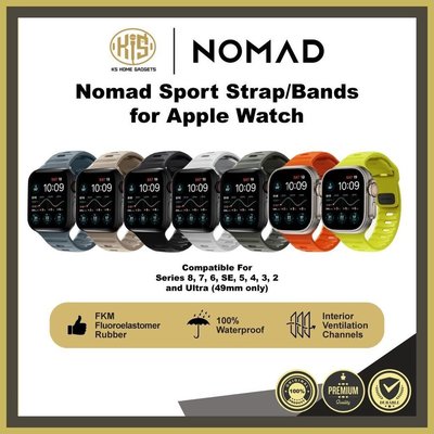 熱銷 Nomad 運動錶帶/錶帶兼容 Apple Watch 49/45/44/42/41/40/38mm 系列 Ultra/現貨