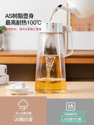 茶杯日本asvel茶水壺耐高溫冷泡茶壺冷水壺 大容量涼茶壺水杯涼水壺茶具-雙喜生活館