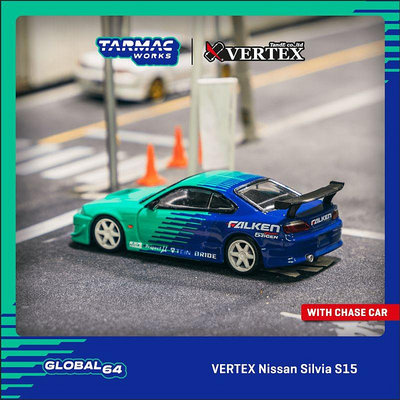 Tarmac Works 1:64 VERTEX Nissan Silvia S15 FALKEN 合金 車模