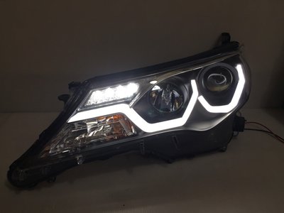 【炬霸科技】RAV 4 13 14 15 年 LED 光圈 U型 導光 魚眼 透鏡 大燈 日行燈 休旅車 BMW