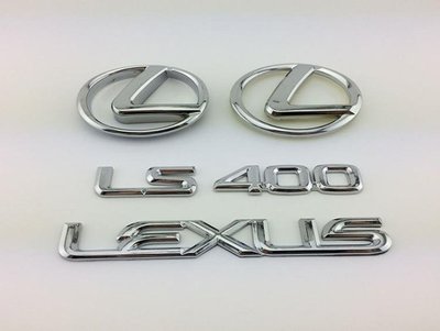 下殺- Lexus 淩志車標 淩誌LS400車標 LEXUS英文字標 套標 前後標誌