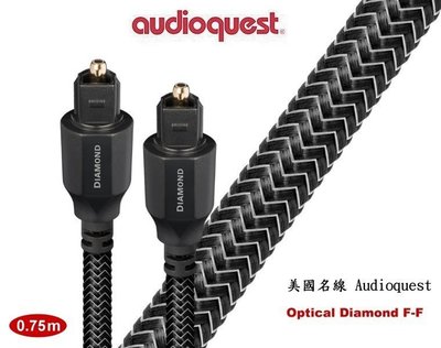 鈞釩音響~美國名線 Audioquest Optical- Diamond F-F 0.75M 光纖線