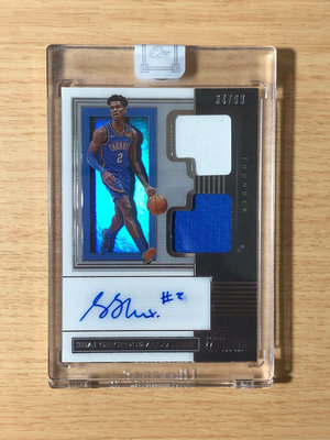 Shai Gilgeous-Alxender One and one 雙色實戰球衣 auto /99