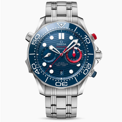 OMEGA 210.30.44.51.03.002 歐米茄 手錶 44mm 海馬300  美洲杯 藍面盤 鋼錶帶