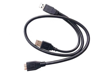 USB3.0 移動硬碟線 行動硬碟線 外接硬碟線 Micro B傳輸線 雙USB 2A公 U3-029-0.5M