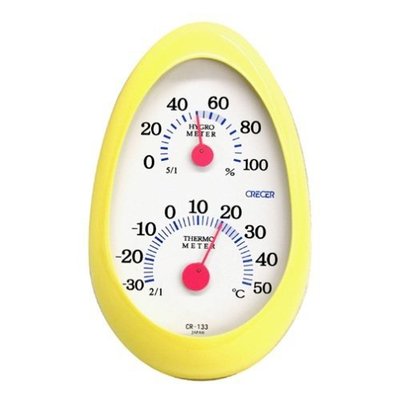 日本製CRECER溫溼度計(溫度計/濕度計CR-133黃/藍/白)