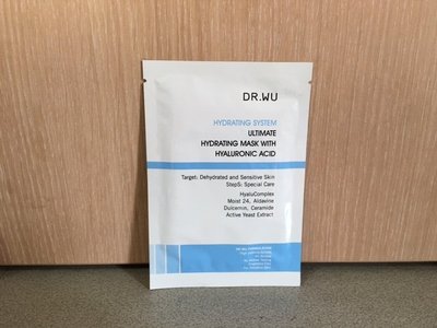 [良品出清] DR. WU 玻尿酸保濕微導面膜 單片散裝 (2020/12), 特惠35