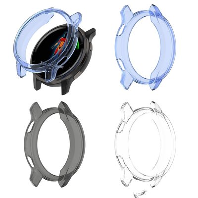 森尼3C-Garmin Venu 2 S SQ Plus手錶透色保護殼 佳明Vivoactive 4/4S邊框TPU透明保護套-品質保證