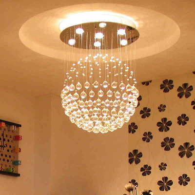 批發現代簡約圓球燈led燈水晶燈樓梯燈客廳餐廳水晶吊燈