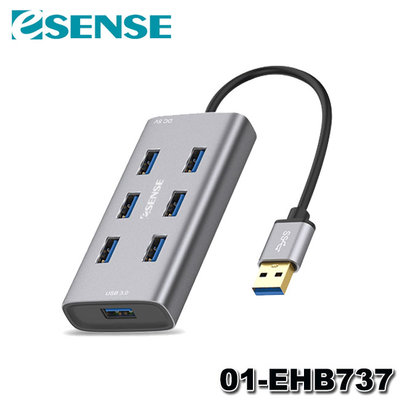 【MR3C】含稅附發票 eSENSE 逸盛 鋁合金 7埠 USB3.0 集線器 HUB (01-EHB737)