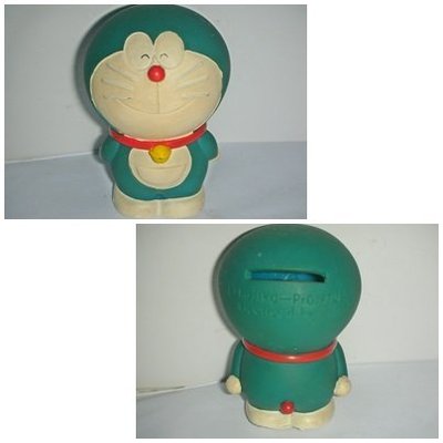 aaL皮商旋.(企業寶寶公仔娃娃)早期1970年發行高約9公分哆啦A夢(Doraemon)寶寶/存錢筒/撲滿距今已48年