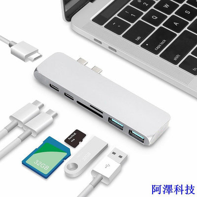 安東科技單頭type-c Macbook拓展塢 雙頭type-c USB3.0 HDMI TFSD讀卡器 滑鼠鍵盤 隨身碟 轉換
