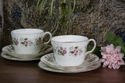 【旭鑫骨瓷】Minton - Spring Bouquet 早茶杯組 英國骨瓷 歐洲復古茶杯 E.08