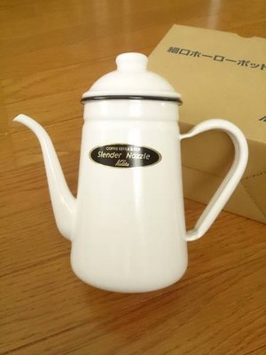『東西賣客』日本代購 Kalita 細口 琺瑯 咖啡壺/細口壺 1L 1000cc 白色款 *空運*