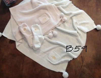 = envogue =B59羽毛紗細條紋球球嬰兒被 寶寶毯 空調毯 蓋毯$790 gelato pique kids&amp;b
