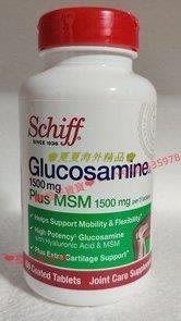 ♚夏夏海外精品♚美國進口 Schiff Glucosamine Plus MSM 氨糖 1500mg 綠150粒