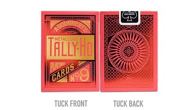 紅色燙金tally ho撲克牌 Tally-Ho Red MetalLuxe Playing Cards