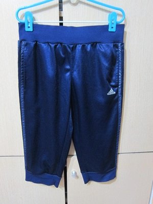 衣市藍~adidas 女運動七分褲 (S~紫~褲管有束~) (220812)