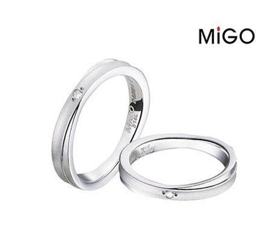 （Hueibe Shop)高質感米格Migo鋼飾相遇白鋼戒指SRD662-11