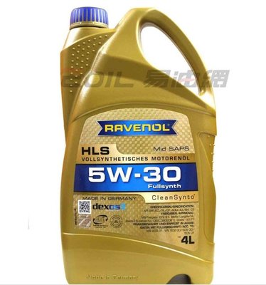 【易油網】【缺貨】RAVENOL HLS SAE 5W30 全合成機油 4L