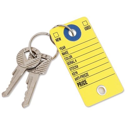 (I LOVE樂多)美國進口 Cardboard Key Tag 車輛辨識鑰匙圈標籤