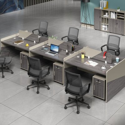辦公桌辦公桌椅組合職員桌子辦公家具單雙人四六人位簡約現代屏風【規格不同價格不同】