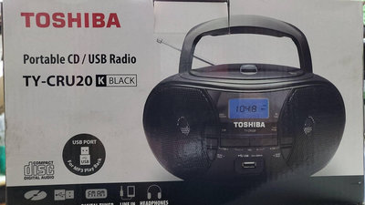一元起標 / TOSHIBA 東芝 USB / CD手提收音機 TY-CRU20 黑色 #05-080