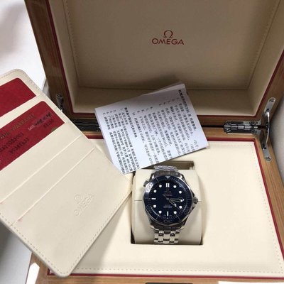 九成五新 藍面OMEGA 歐米茄 Seamaster 海馬300米潛水腕錶-/41mm 陶瓷錶圈
