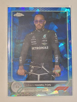 2022 Topps Lewis Hamilton 路易斯 漢米爾頓 火腿 小黑 賽車 F1 藍碎冰亮-b