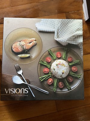 【美國康寧 VISIONS】 晶彩琥珀2件式餐盤組