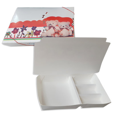 【橘之屋】紙餐盒 左右四格 -10入 I-168 [MIT台灣製造] / 一次性餐具