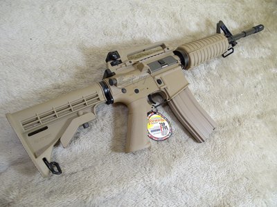 【軍武門】台製 G&amp;G M4 Chione(氣動式連動系統)M4A1  沙漠戰士/沙色 電動槍/長槍/生存射擊遊戲