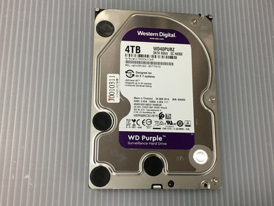 電腦雜貨店→3.5吋 SATA WD硬碟 監控紫標 型號:WD40PURZ  4TB二手良品 $2200