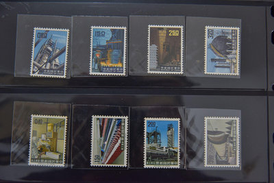 民國50年 特23 民國53年 特32 工業建設郵票 4全兩套 合售