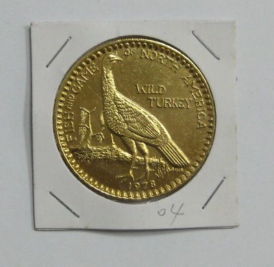 (^o^)/美國紀念幣章--野生火雞--金鋁004--請看說明有優惠--少見珍藏