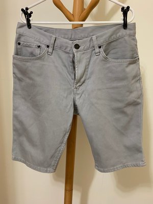 衣市藍~EDWIN 牛仔短褲 (XL~約W31~灰~) (210715)