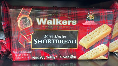 1/31前 一次買2包 單包149英國🇬🇧Walkers 蘇格蘭皇家迷你奶油餅乾160g/包 Pure butter shortbread