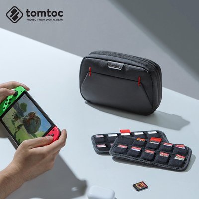 SUMEA 極速出貨 Tomtoc Switch OLED遊戲卡收納包Arccos系列遊戲卡盒卡帶收納盒大容量保護包適用於任天