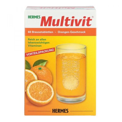 溫妮小舖 德國 Hermes Multivit 綜合維他命 發泡錠 橘子口味 現貨