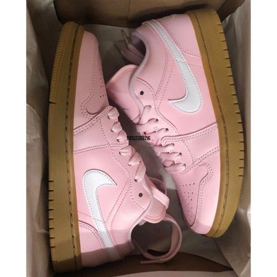 【正品】Air Jordan 1 Low "Pink Gum" 粉紅 女款 休閒 籃球 DC0774-601潮鞋