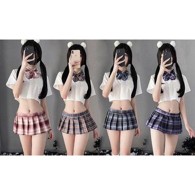 系裙清新格子短裙系列水手服cosplay角色扮演 少女學生制服 表演服