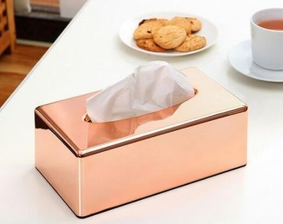 歐式 歐風玫瑰金面紙紙巾儲物置物盒衛生紙盒收納盒裝飾品擺件禮品