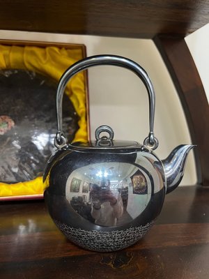 《臻藏坊》日本鐵壺銀壺專賣 尚美堂作 環形摘丸型純銀湯沸