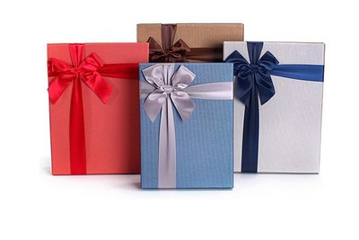 蝴蝶結禮物盒包裝盒禮盒禮品盒收納箱禮物袋禮物包裝盒生日禮盒文具收納盒交換禮物包裝衣服禮物盒(中號)