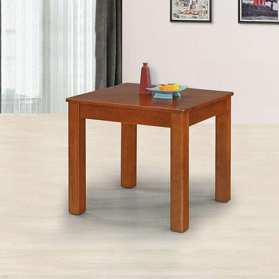 【CB558-2618】柚木色3尺正方型餐桌(18T0181)