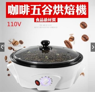 12h 110V電熱烘培機 家用咖啡烘豆機 花生 咖啡生豆 小型烘焙器 迷你不鏽鋼lif1126